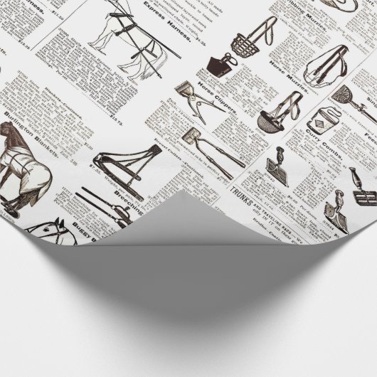 Reitantike Werbung Kunst Geschenkpapier (Ecke)