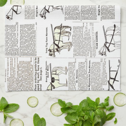 Reitantike Werbung Kunst Geschirrtuch (Gefaltet)