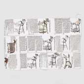 Reitantike Werbung Kunst Golfhandtuch (Horizontal)
