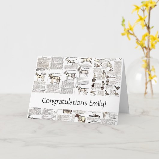 Reitantike Werbung Kunst Karte (Gelbe Blume)