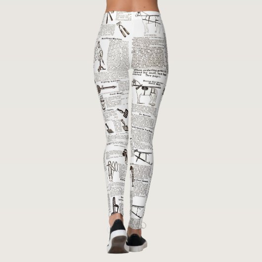 Reitantike Werbung Kunst Leggings (Rückseite)