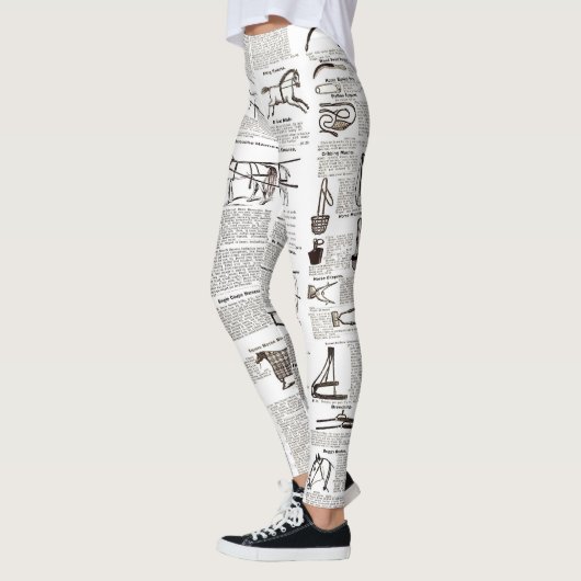 Reitantike Werbung Kunst Leggings (Links)