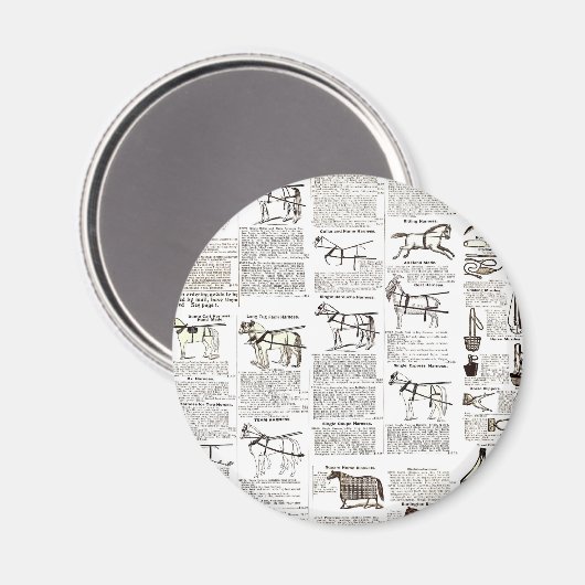 Reitantike Werbung Kunst Magnet (Vorderseite/Rückseite)