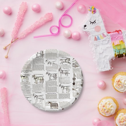 Reitantike Werbung Kunst Pappteller (Party)