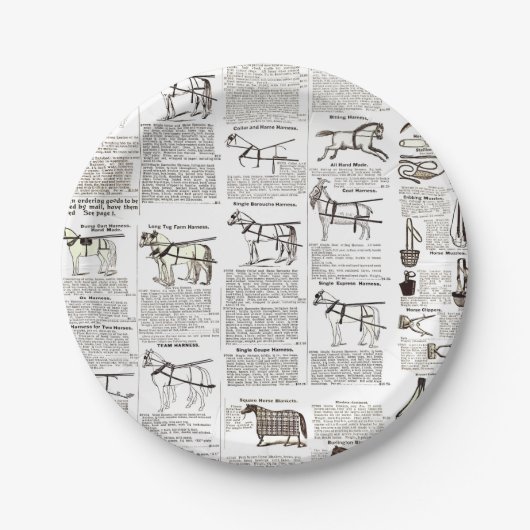 Reitantike Werbung Kunst Pappteller (Vorderseite)