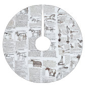 Reitantike Werbung Kunst Polyester Weihnachtsbaumdecke (Vorderseite)