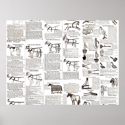 Reitantike Werbung Kunst Poster (Vorne)