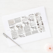 Reitantike Werbung Kunst Rechteckiger Aufkleber (Umschlag)