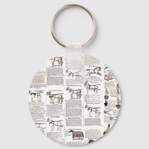 Reitantike Werbung Kunst Schlüsselanhänger