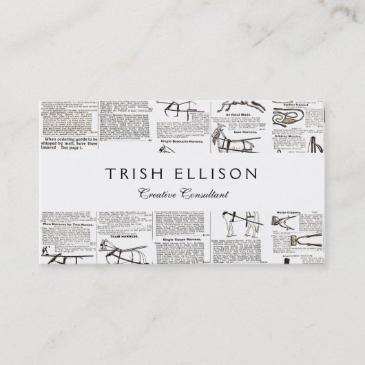 Reitantike Werbung Kunst Visitenkarte (Vorderseite)