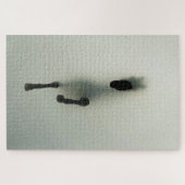 Reitausbruch durch Nebel - Abstrakte Kunst Puzzle (Horizontal)