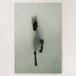 Reitausbruch durch Nebel - Abstrakte Kunst Puzzle