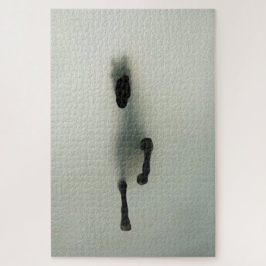 Reitausbruch durch Nebel - Abstrakte Kunst Puzzle (Vertikal)