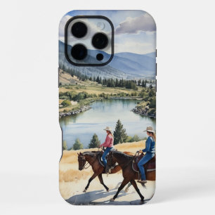 Reitausflug an einem Bergsee in der Wildnis iPhone 16 Pro Max Hülle