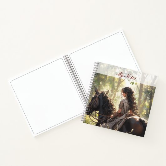 Reitausflug im Wald Notizblock (Innenseite)