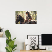 Reitausflug im Wald Poster (Heimbüro)