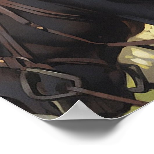 Reitausflug im Wald Poster (Ecke)