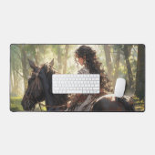 Reitausflug im Wald Schreibtischunterlage (Tastatur & Maus)