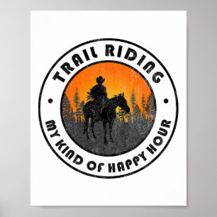 Reitausflug Pferd Camping Vintage Geschenk Für Mic Poster