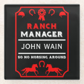 Reitbereichsleiter Glasuntersetzer (Vorderseite)