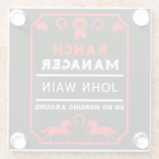 Reitbereichsleiter Glasuntersetzer (Rückseite)