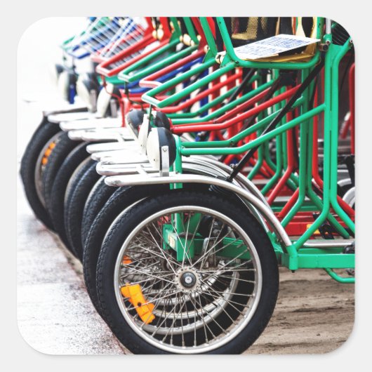 Reitbereit Quadratischer Aufkleber (Vorderseite)