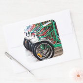 Reitbereit Quadratischer Aufkleber (Umschlag)