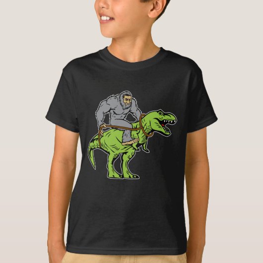 Reitdinosaurier T Bigfoots Sasquatch rex T-Shirt (Vorderseite)