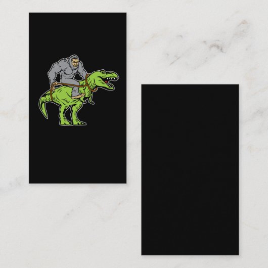 Reitdinosaurier T Bigfoots Sasquatch rex Visitenkarte (Vorne/Hinten)