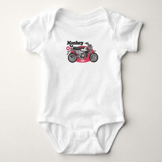 Reite Affe Baby Strampler (Vorderseite)