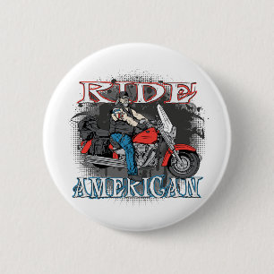 Reite Amerikanisch Button
