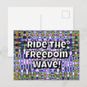 Reite auf der Freiheitswelle Postkarte (Vorne/Hinten)
