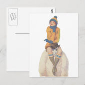 Reite den Schneemann Postkarte (Vorne/Hinten)