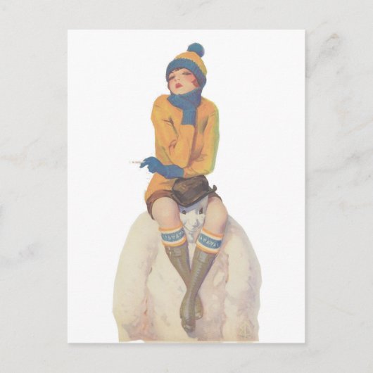 Reite den Schneemann Postkarte (Vorderseite)