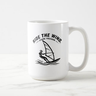Reite den Wind - Verfolge die Freiheit Windsurfing Kaffeetasse