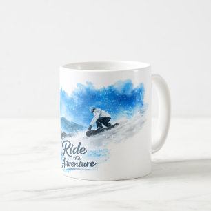 🏔️🏂 „Reite die Abenteuer“ Snowboard-Tasse ☕❄️ Kaffeetasse