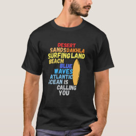 Reite die atlantischen Wellen Surf-T-Shirt Strandw T-Shirt