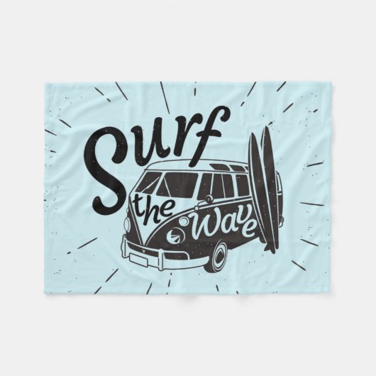 Reite die Welle Fleecedecke (Vorderseite (Horizontal))