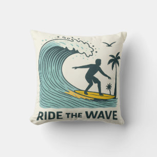 Reite die Welle Wurfkissen-Geschenk für Surfliebha Kissen