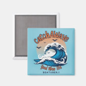 Reite die Wellen Magnet (Vorderseite/Rückseite)