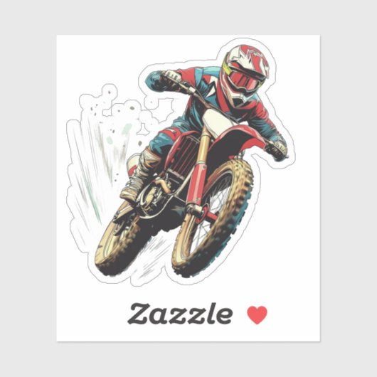 Reite durch den Dreck: Motocross Power Aufkleber (Blatt)