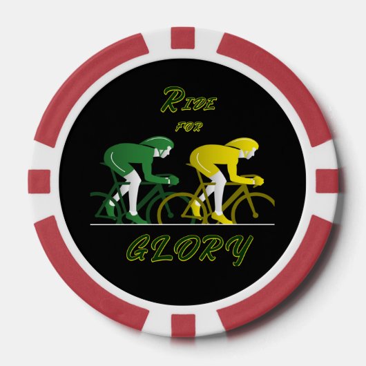 Reite für Ruhm Leinwand Kunst Pokerchips (Vorderseite)