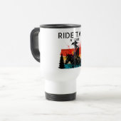 Reite hoch und richtig - Reisebecher (Vorderseite Links)