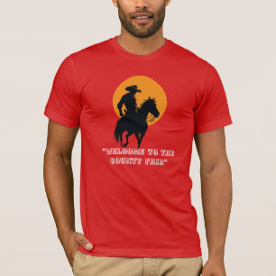 Reite in den Sonnenuntergang – Cowboy-Silhouette-T T-Shirt