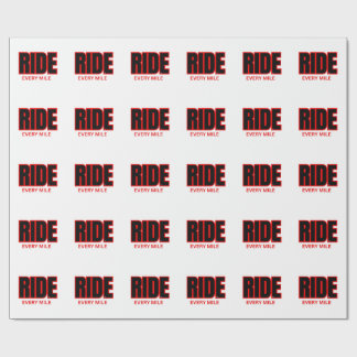 Reite jede Meile – Motorrad-Abenteuer-Typografie Geschenkpapier