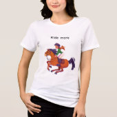 Reite mehr Mädchen Tri-Blend Shirt (Vorderseite)