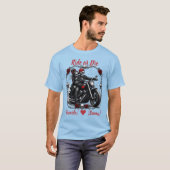 Reite oder Stirb Personalisiertes Skelett-Paar T-Shirt (Vorne ganz)