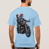 Reite oder Stirb Personalisiertes Skelett-Paar T-Shirt (Rückseite)