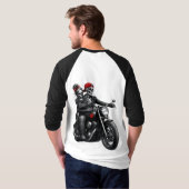 Reite oder Stirb Personalisiertes Skelett-Paar T-Shirt (Schwarz voll)