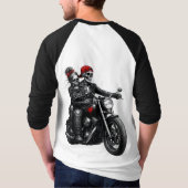 Reite oder Stirb Personalisiertes Skelett-Paar T-Shirt (Rückseite)